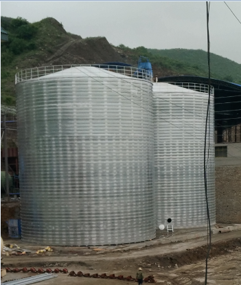 武强粮食钢板仓的安装全过程不用热焊接